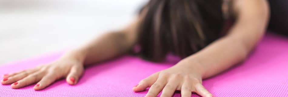 Girl doing deep yoga